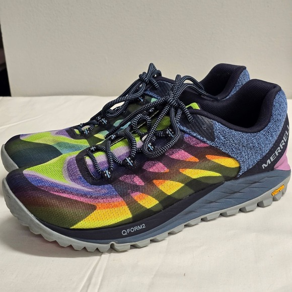 Merrell Shoes Womens 8 Trail Running QFORM2 Vibram Multi Color Lightweight Grip - Picture 4 of 10